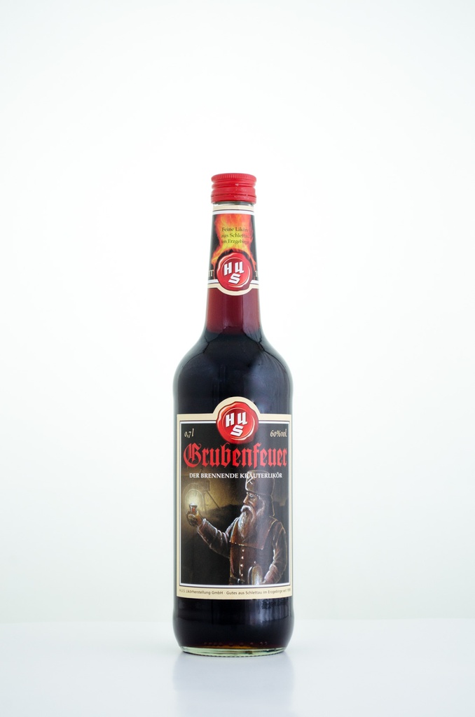 HUS Grubenfeuer Glasflasche 0,7 l